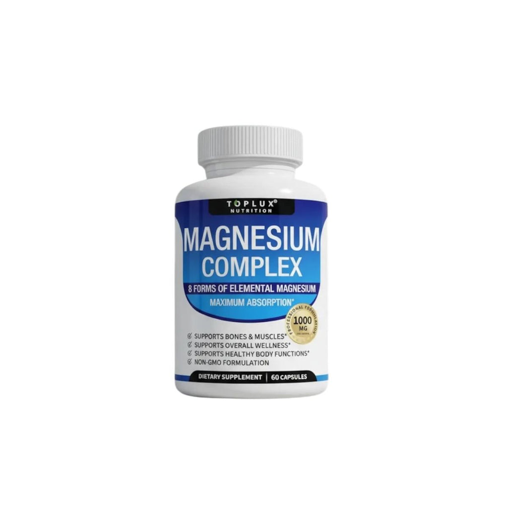 "Magnesio Complex 90 Cápsulas – Recuperación, Sueño y Rendimiento Muscular | 8 Formas Biodisponibles"